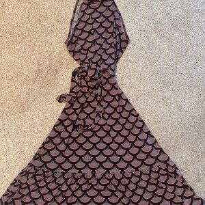 MICHAEL Michael Kors Purple Chandelier High Neck Midi Sundress